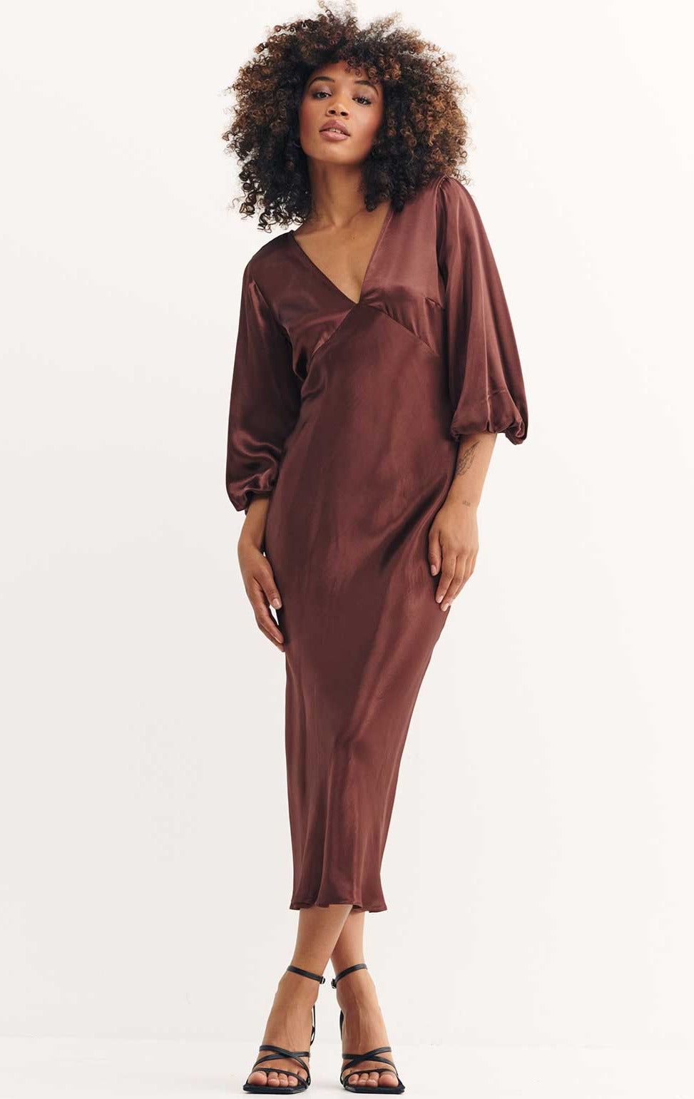 Rent Nobody's Child Brown Ciara Midi Dress