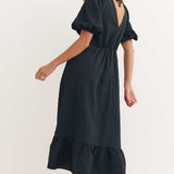 Nobody's Child Black Amy Midi Dress