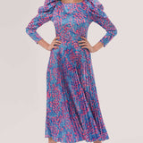 Closest London Pink Print Pleated Midi Dress
