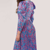 Closest London Pink Print Pleated Midi Dress product image