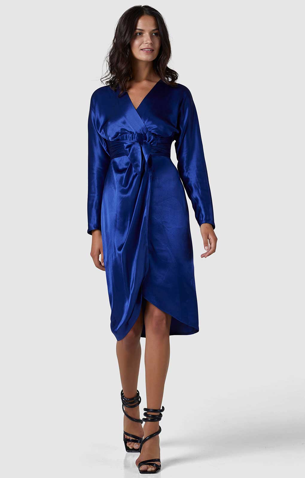 Closet London Navy Kimono Midi Dress