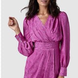 Closet London Pink Floral Jacquard Wrap Pencil Dress product image