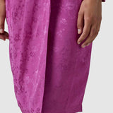 Closet London Pink Floral Jacquard Wrap Pencil Dress