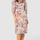 Closet London Multi Floral Print Puff Sleeve Midi Dress product image