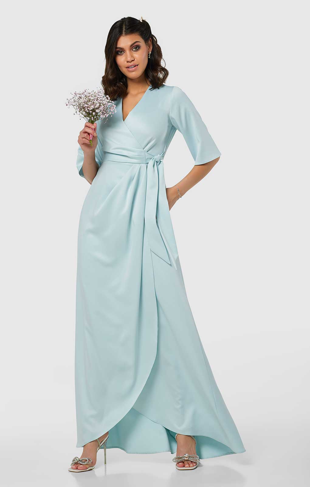 Closet London Light Blue Pleated A-Line Dress product image