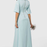 Closet London Light Blue Pleated A-Line Dress product image