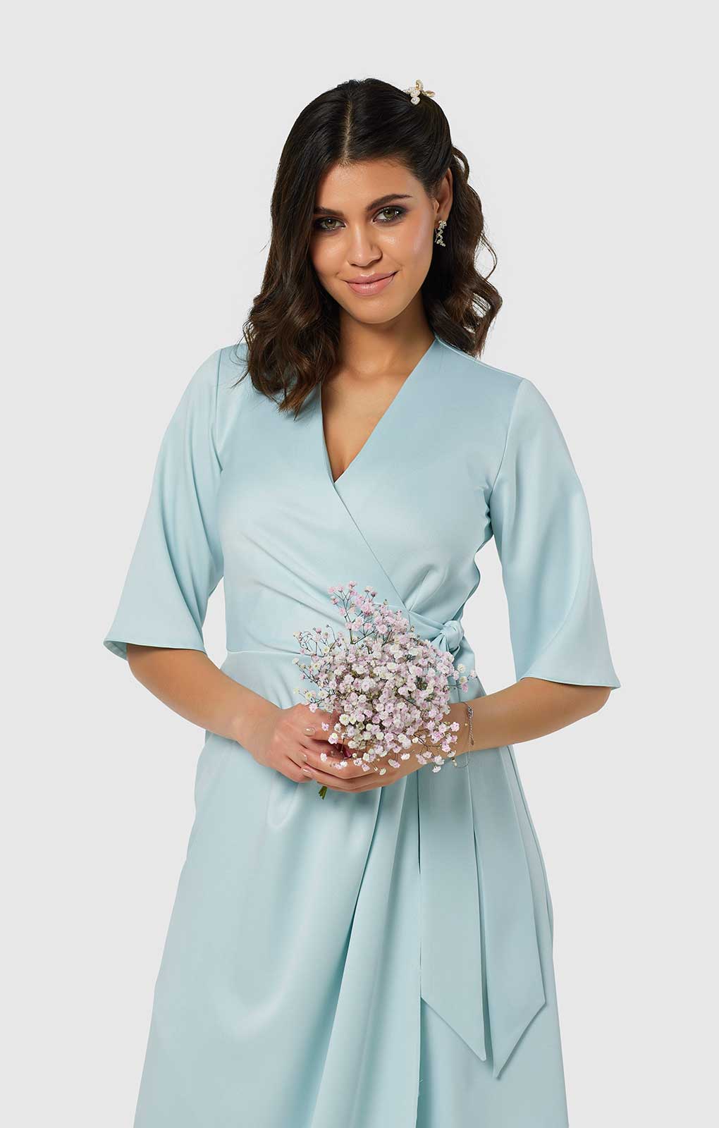 Closet London Light Blue Pleated A-Line Dress product image