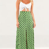 Dancing Leopard Malibu Dress in Green Dotty Mix