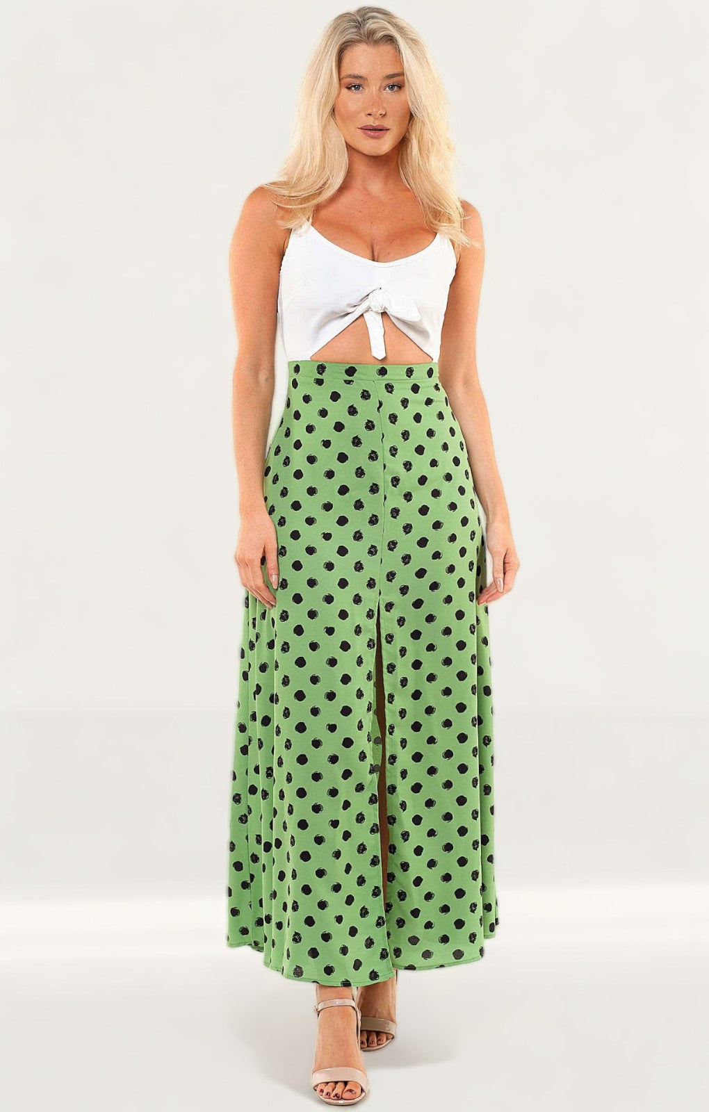 Dancing Leopard Malibu Dress in Green Dotty Mix product image
