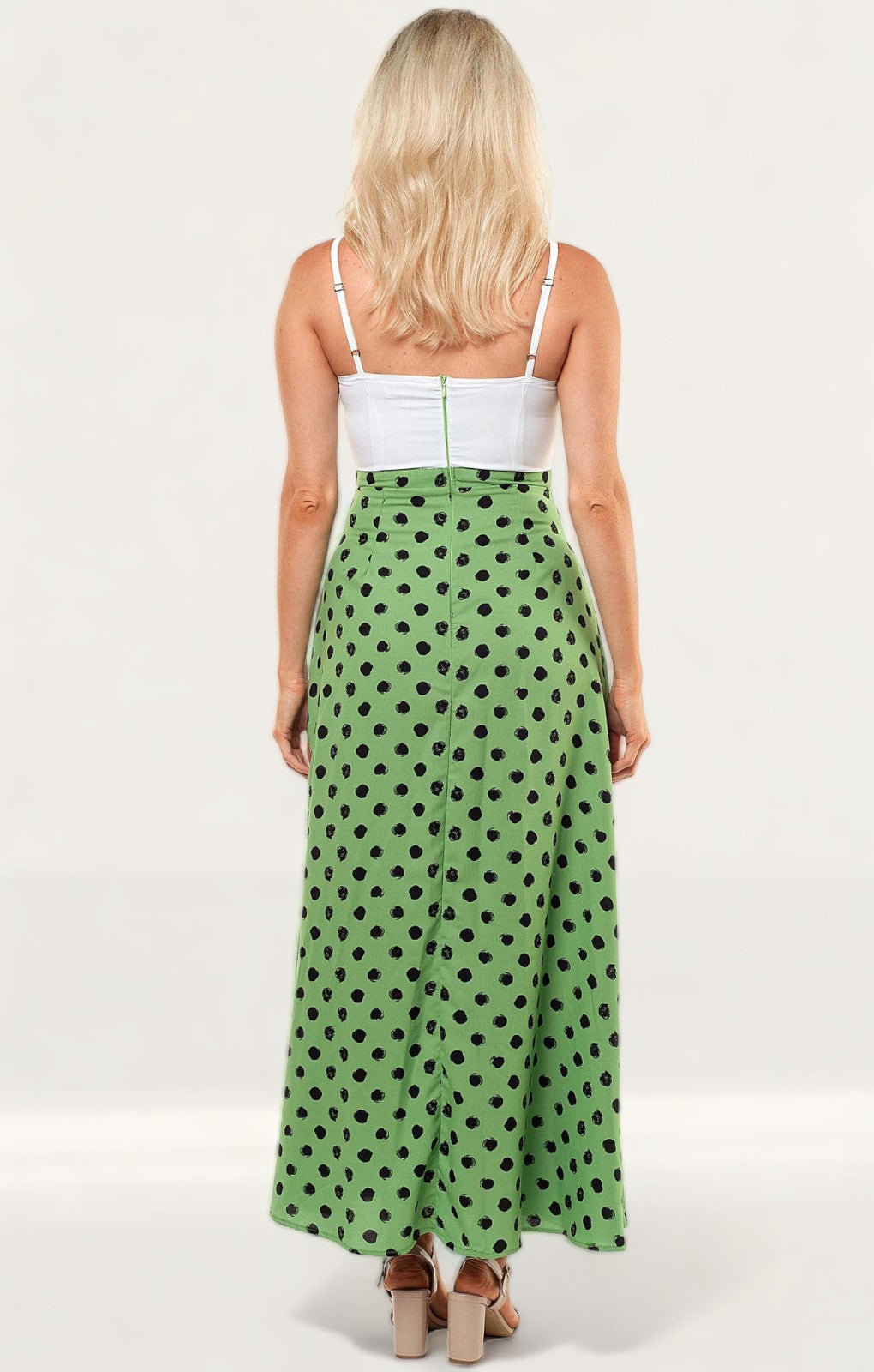 Dancing Leopard Malibu Dress in Green Dotty Mix