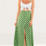 Dancing Leopard Malibu Dress in Green Dotty Mix