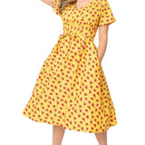 Timeless London Curve Yellow Floral Darcey Dress
