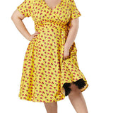 Timeless London Curve Yellow Floral Darcey Dress