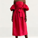 Delfi Collective Red Charlotte Midi Dress