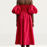 Delfi Collective Red Charlotte Midi Dress
