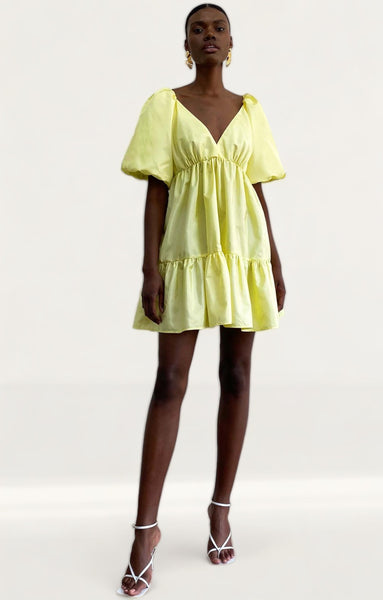 delfi yellow mini dress Delfi Collective Yellow Rebecca Mini Dress