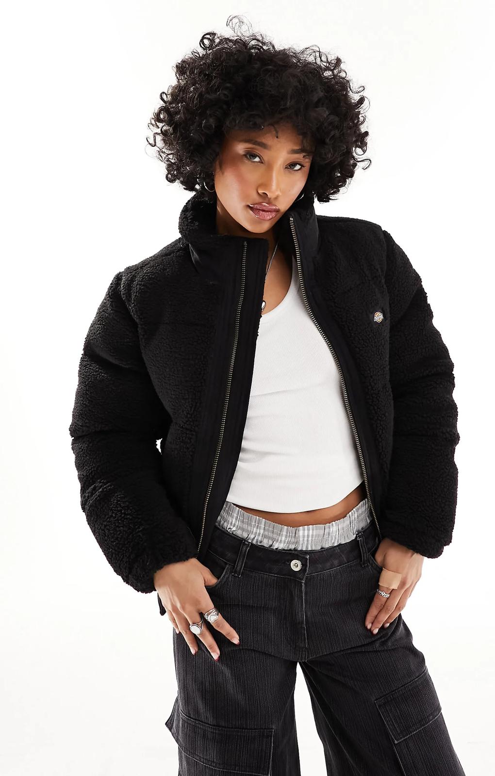 Dickies Mount Hope Borg Puffer Jacket In Black – coats & jackets by Dickies, available to rent from Hirestreet