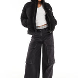 Dickies Mount Hope Borg Puffer Jacket In Black
