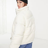 Dickies Red Chute Borg Puffer Jacket In Cream