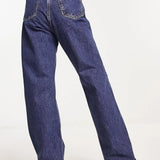 Dr Denim Echo Spiral Cut Straight Leg Jeans In Mid Blue