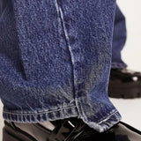 Dr Denim Echo Spiral Cut Straight Leg Jeans In Mid Blue