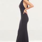 Dress The Population Camden Black Fishtail Maxi Dress