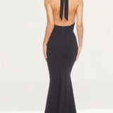 Dress The Population Camden Black Fishtail Maxi Dress