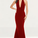 Dress The Population Camden Garnet Fishtail Maxi Dress
