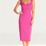 Dress The Population Elle Hisbiscus Pink Bodycon Midi Dress product image