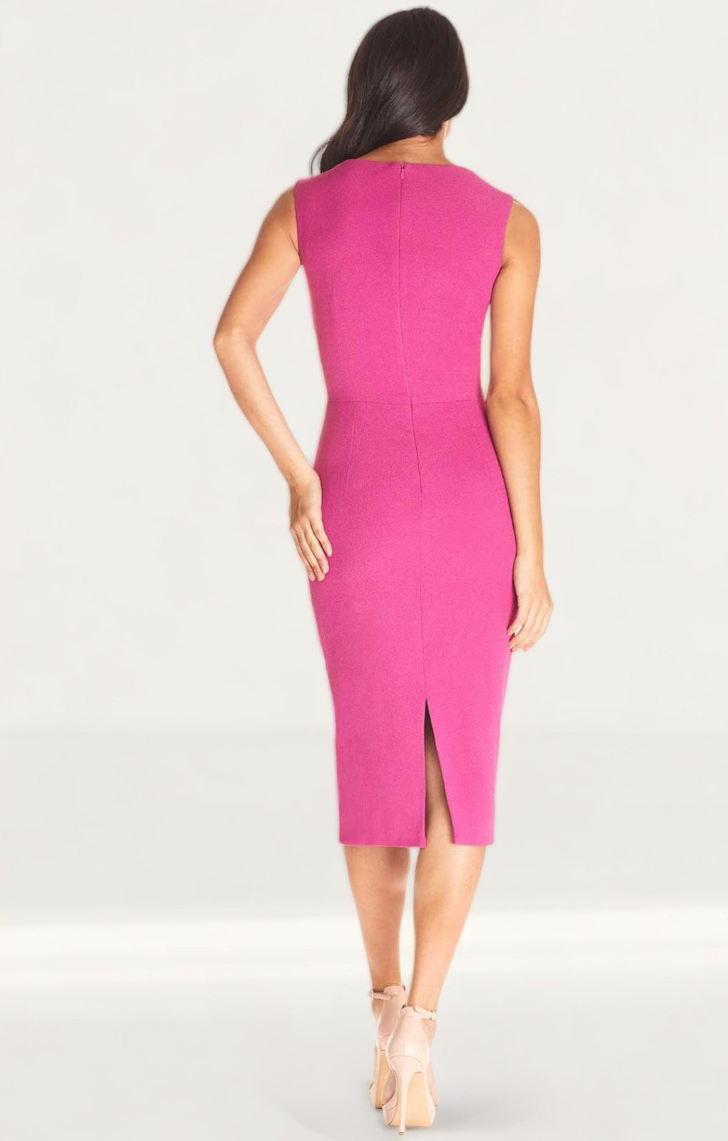 Dress The Population Elle Hisbiscus Pink Bodycon Midi Dress product image