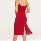 Dress The Population Rory Garnet Midi Dress