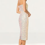 Dress The Population Viviana Bandeau Sequin Midi Dress