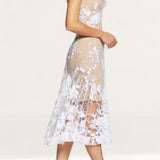 Dress The Population White Nude Audrey Dress product image