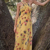 Dress The Population Brenna Canary Multi Floral Maxi Dress