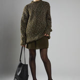 Glamorous Khaki-Fleck Crew-Neck Jumper