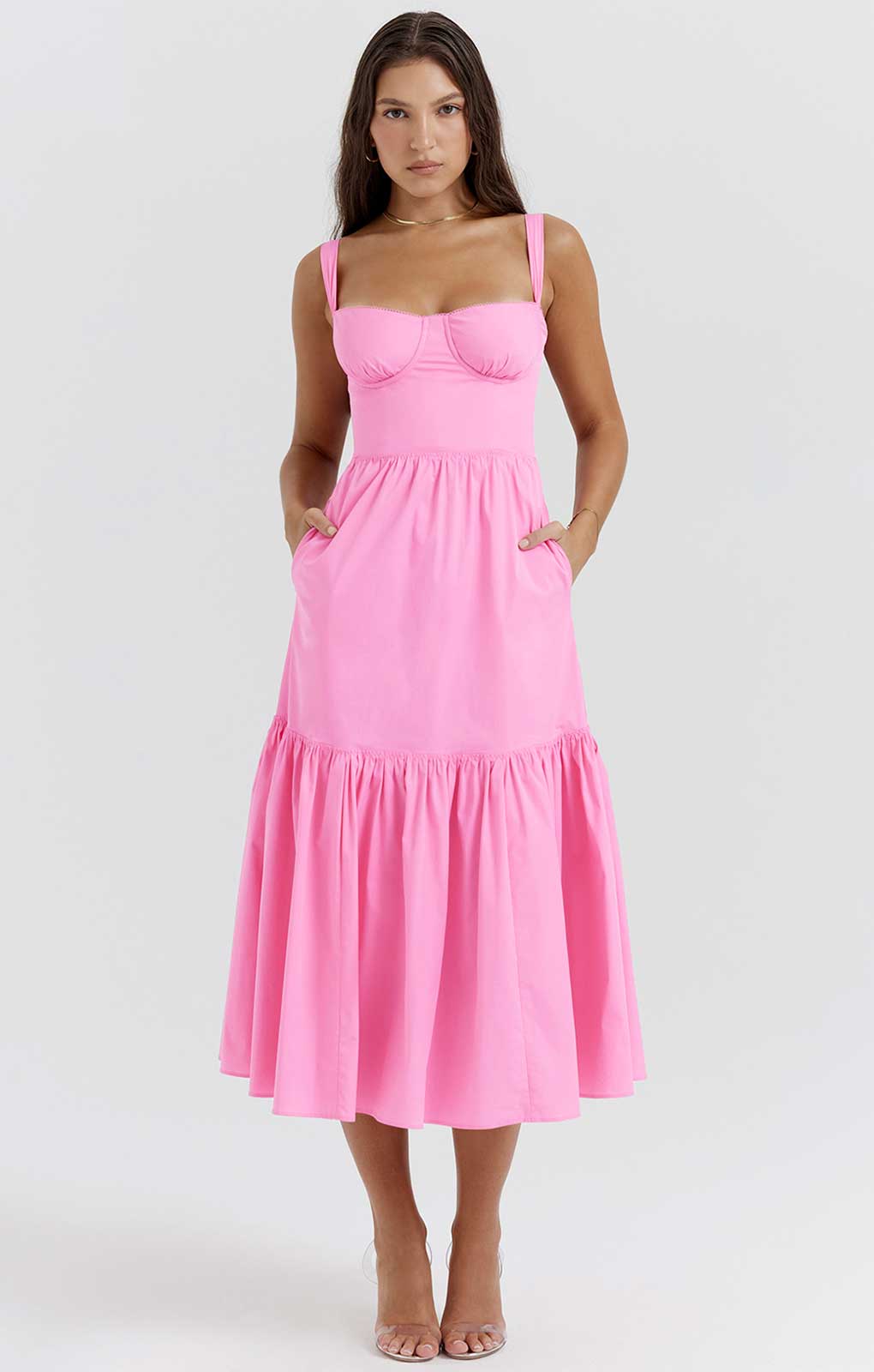 House of CB Elia French Pink Midi SunDress