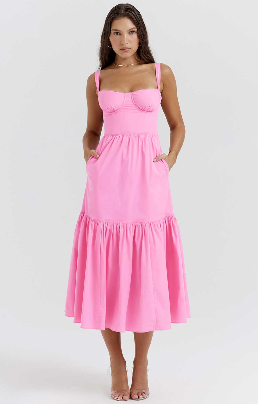 House of CB Elia French Pink Midi SunDress product image