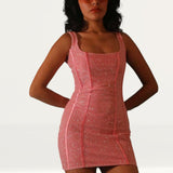 Elise & Fred Let me Be Your Fantasy Pink Glitter Corset Mini Dress product image