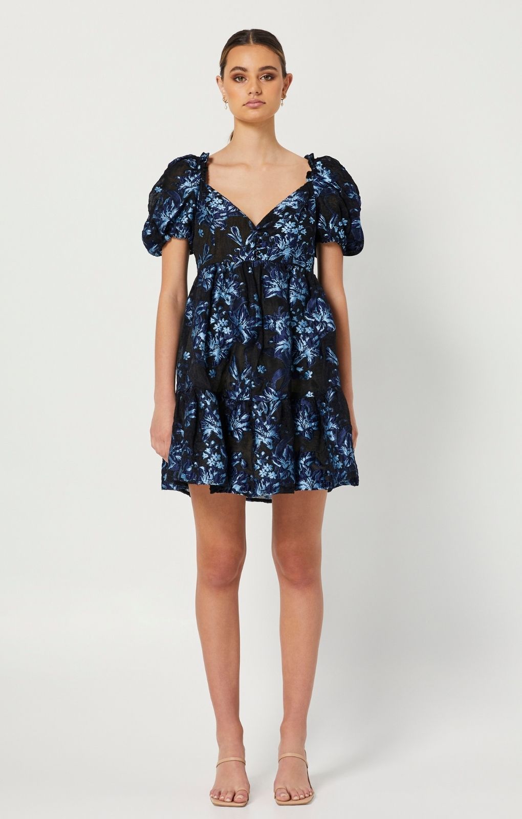 Elliatt Navy Black Wandering Mini Dress