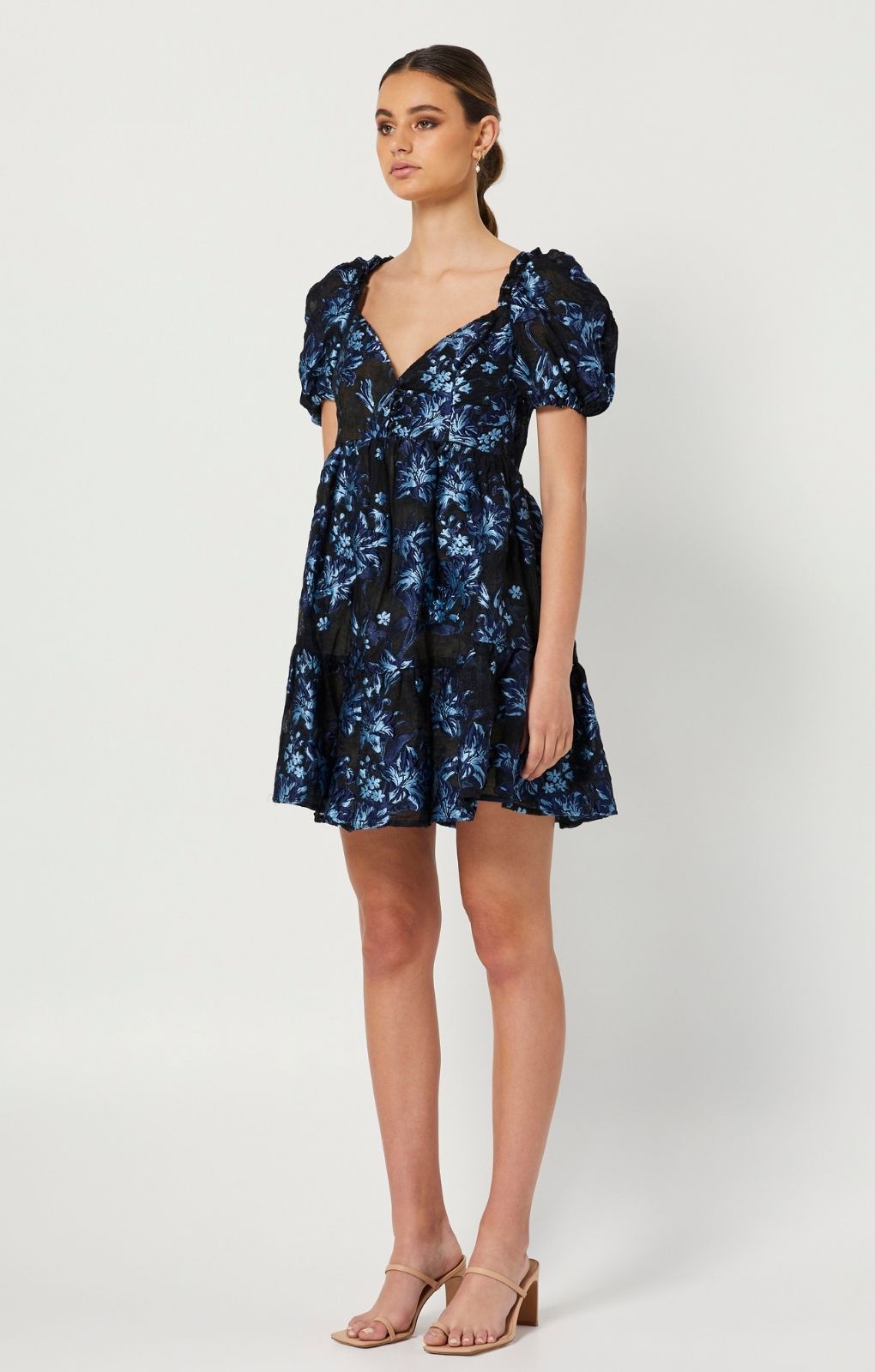 Elliatt Navy Black Wandering Mini Dress