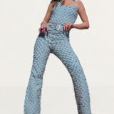Elsie & Fred BulletShot Denim Corset Top & Jeans in Light Wash product image