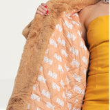 Elsie & Fred Lil Kim Luxury Faux Fur Coat in Cappucino product image