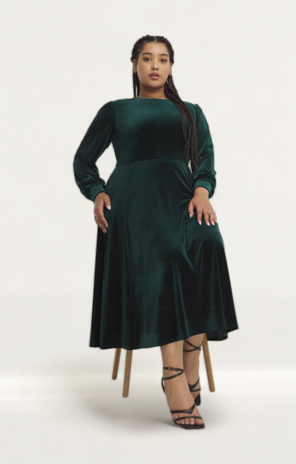 Simply Be Etta Velour Dress product image