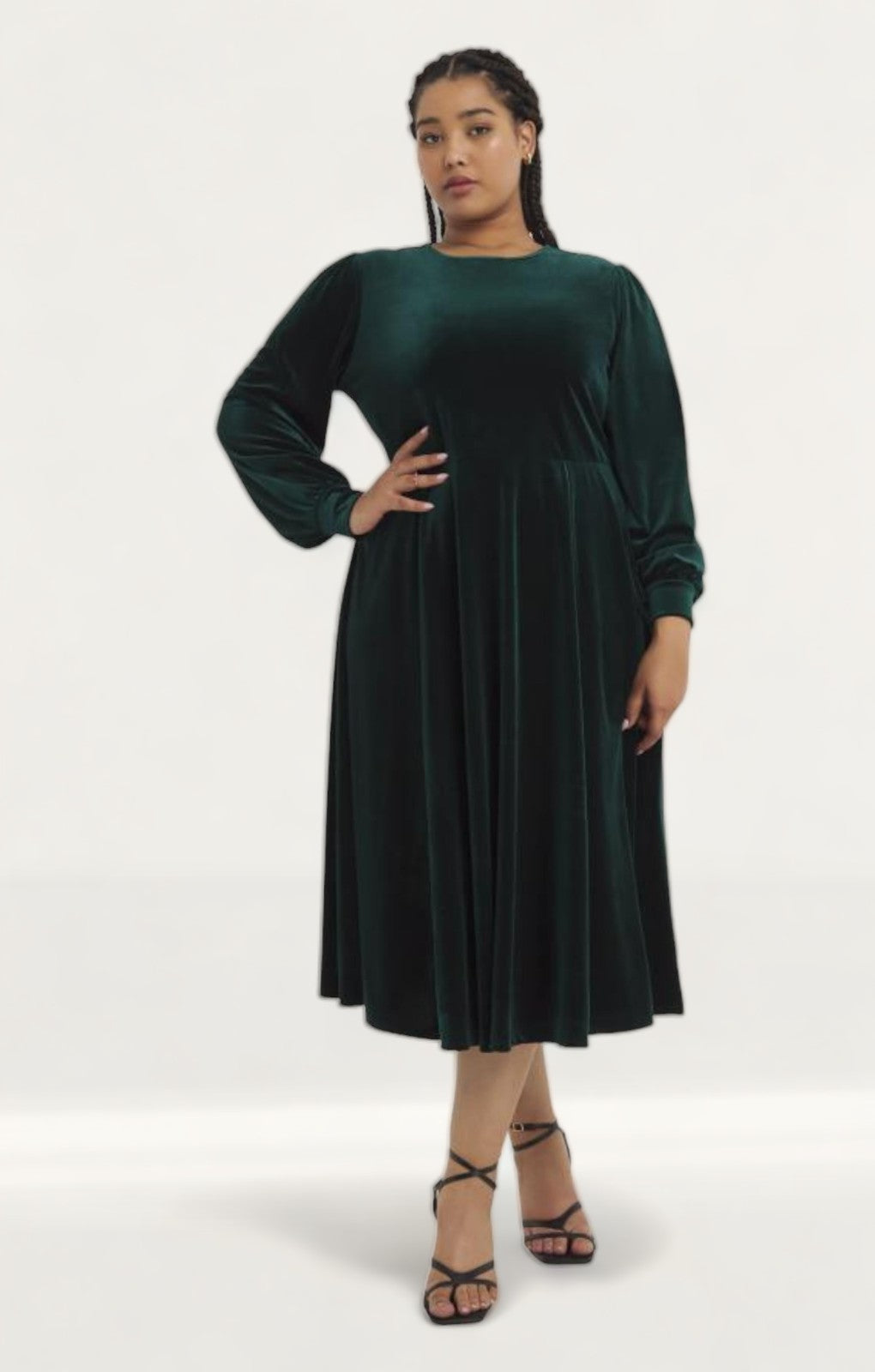 Simply Be Etta Velour Dress