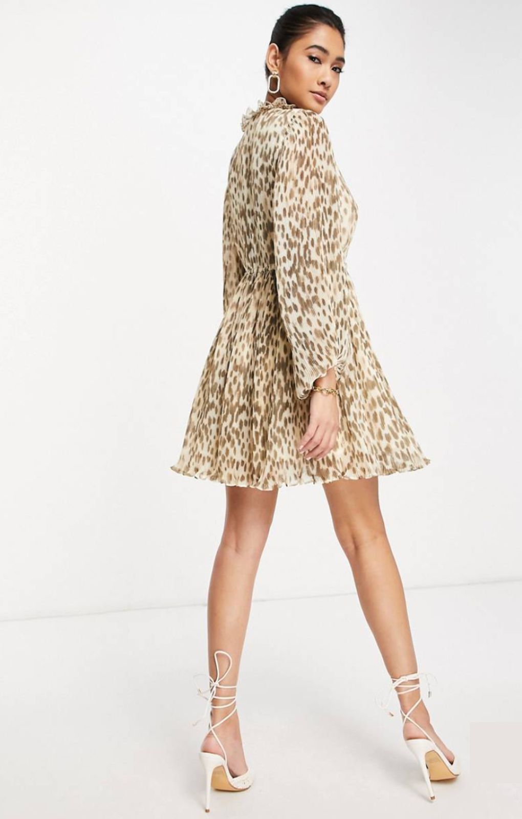French Connection Eva Ruffled Mini Dress Classic Cream