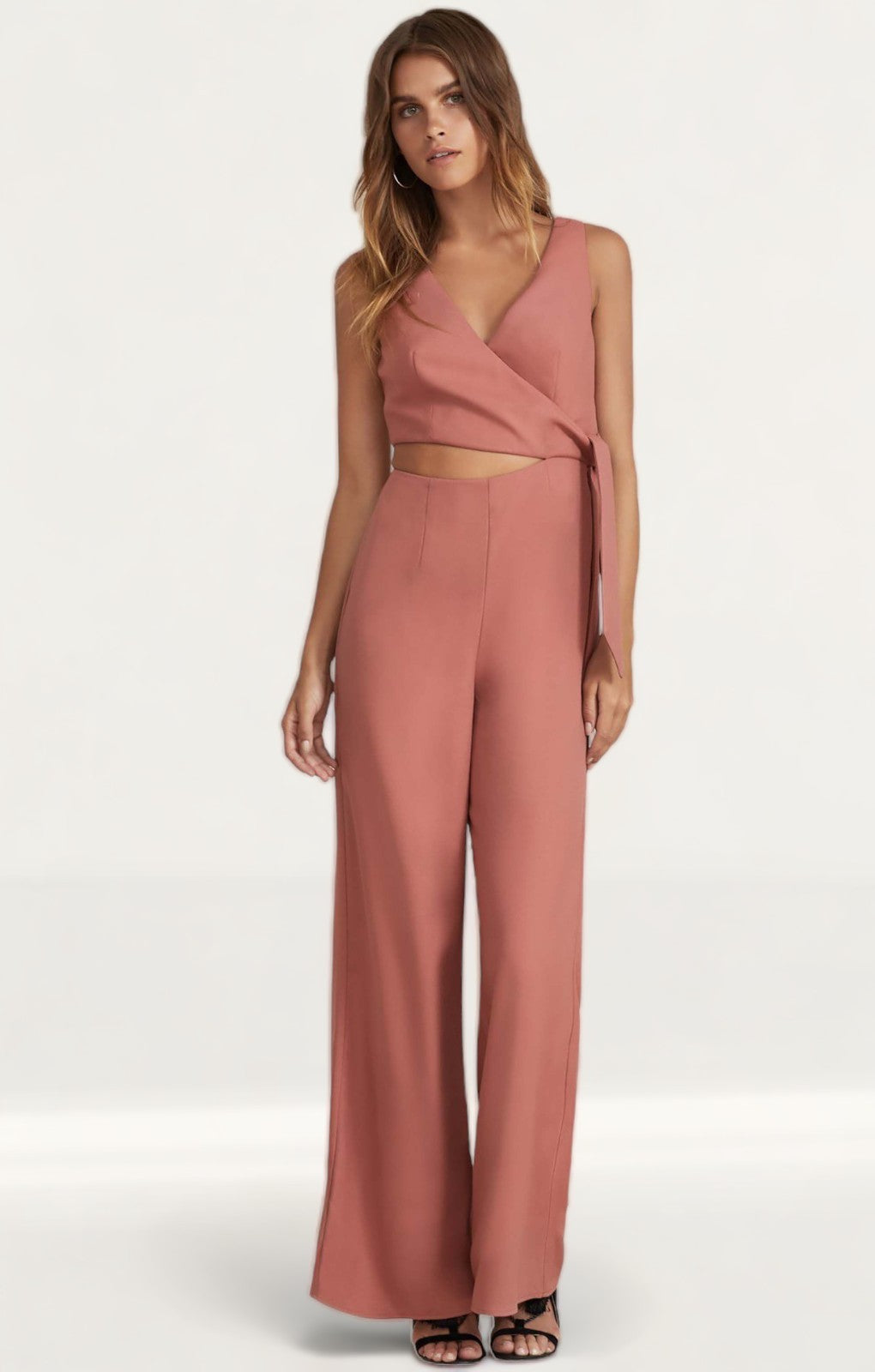 Finders Keepers Breezeblocks Papaya Jumpsuit