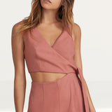 Finders Keepers Breezeblocks Papaya Jumpsuit