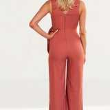Finders Keepers Breezeblocks Papaya Jumpsuit