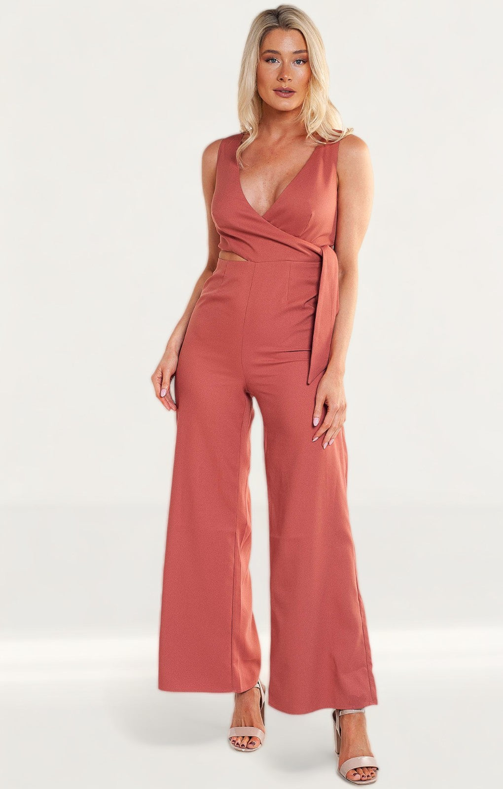 Finders Keepers Breezeblocks Papaya Jumpsuit