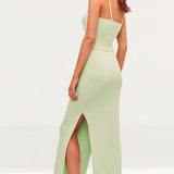 Finders Keepers Briggite Green Knit Dress